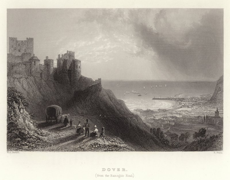 Dover, (from the Ramsgate Road) by William Henry Bartlett