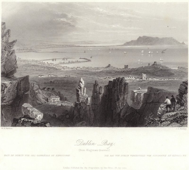 Dublin Bay from Kingstown Quarries by William Henry Bartlett
