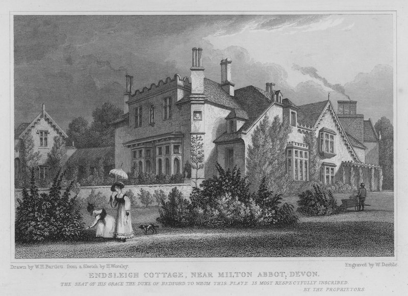 Endsleigh Cottage, near Milton Abbot, Devon by William Henry Bartlett