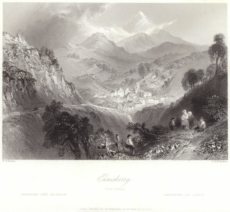 Enniskerry in County Wicklow by William Henry Bartlett