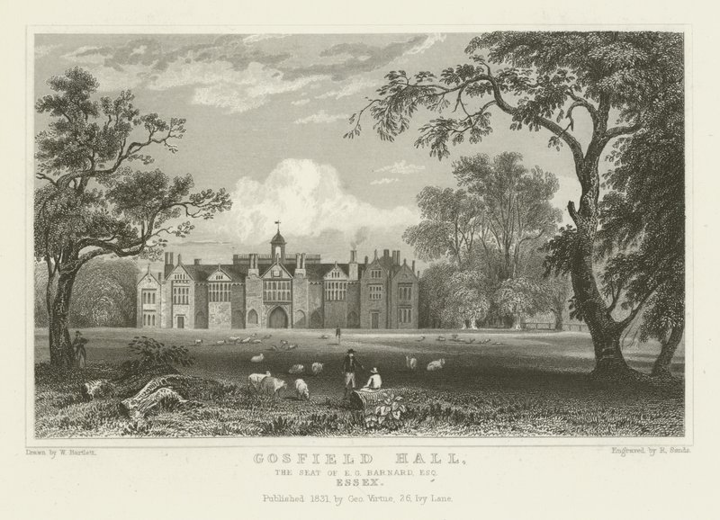 Gosfield Hall, the Seat of E G Barnard, Esquire, Essex by William Henry Bartlett