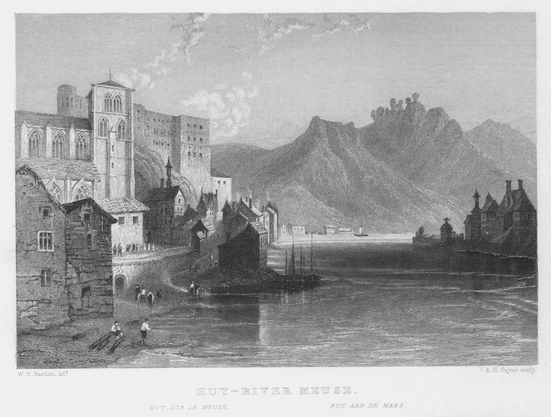 Huy, River Meuse by William Henry Bartlett