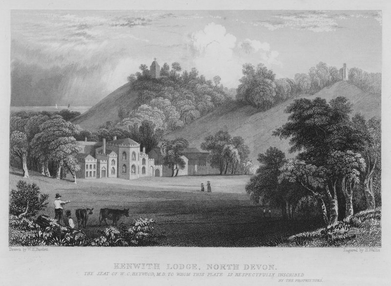 Kenwith Lodge, North Devon by William Henry Bartlett