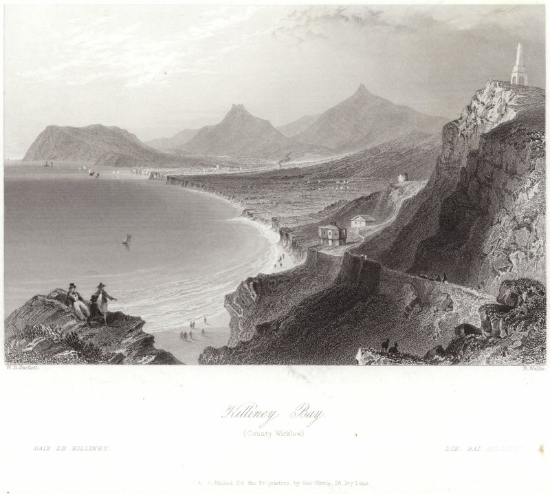 Killiney Bay in County Wicklow by William Henry Bartlett