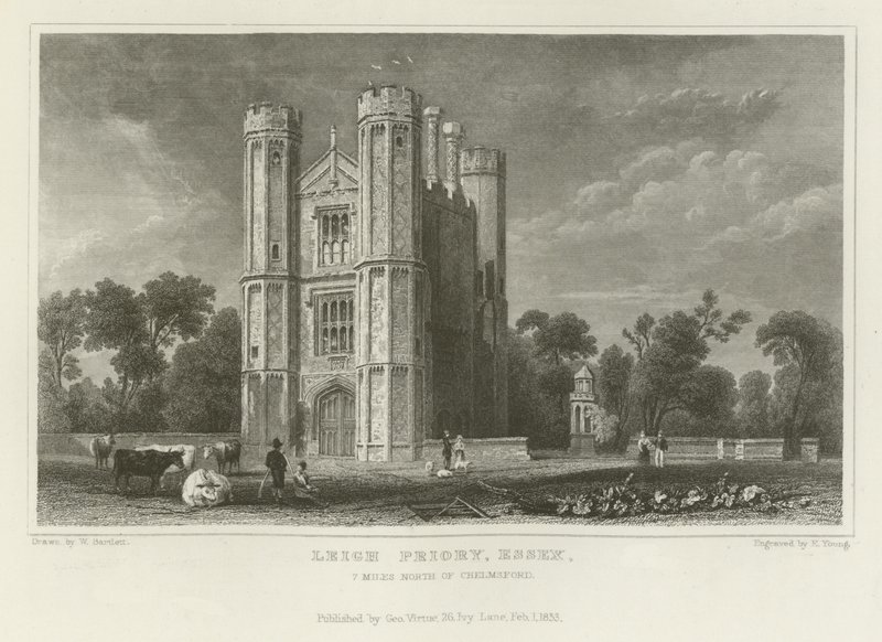 Leigh Priory, Essex, 7 Miles North of Chelmsford by William Henry Bartlett