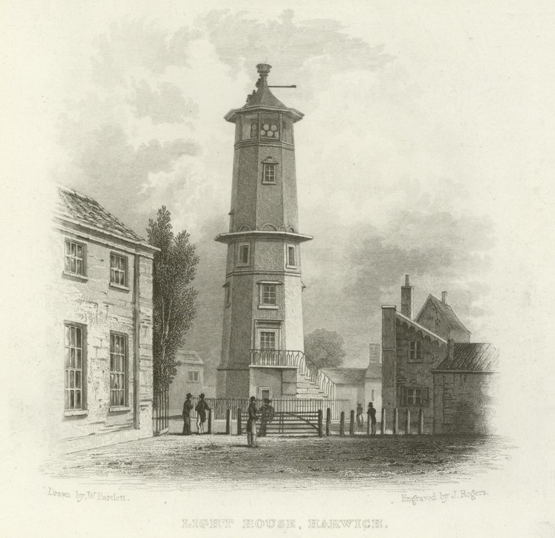 Light House, Harwich by William Henry Bartlett