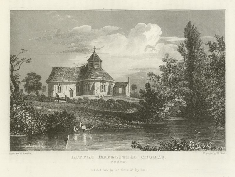 Little Maplestead Church, Essex by William Henry Bartlett