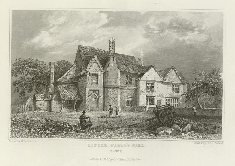Little Warley Hall, Essex by William Henry Bartlett