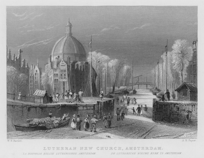 Lutheran New Church, Amsterdam by William Henry Bartlett