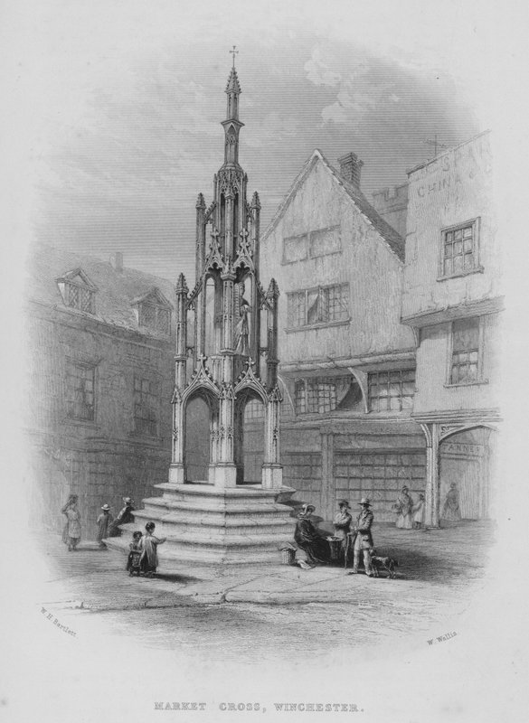Market Cross, Winchester by William Henry Bartlett