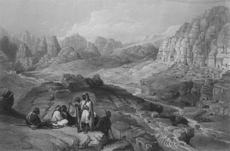 Petra, Site of the City, Jeremiah XLIX by William Henry Bartlett