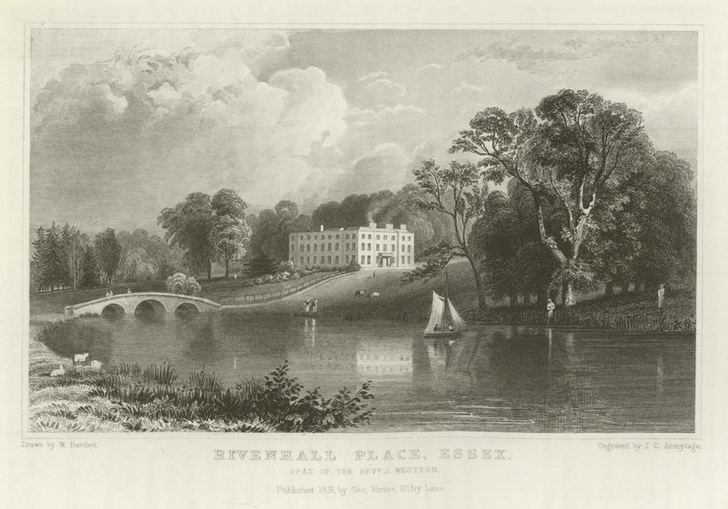 Rivenhall Place, Essex, Seat of the Reverend J Western by William Henry Bartlett