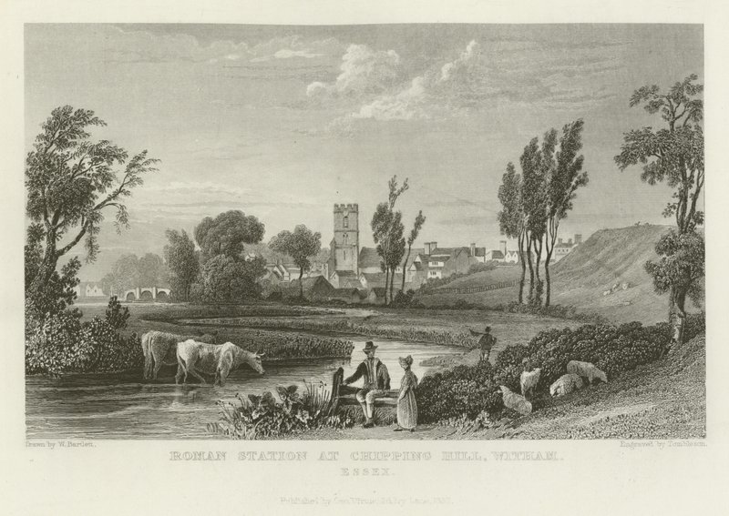 Roman Station at Chipping Hill, Witham, Essex by William Henry Bartlett