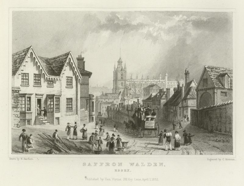 Saffron Walden, Essex by William Henry Bartlett