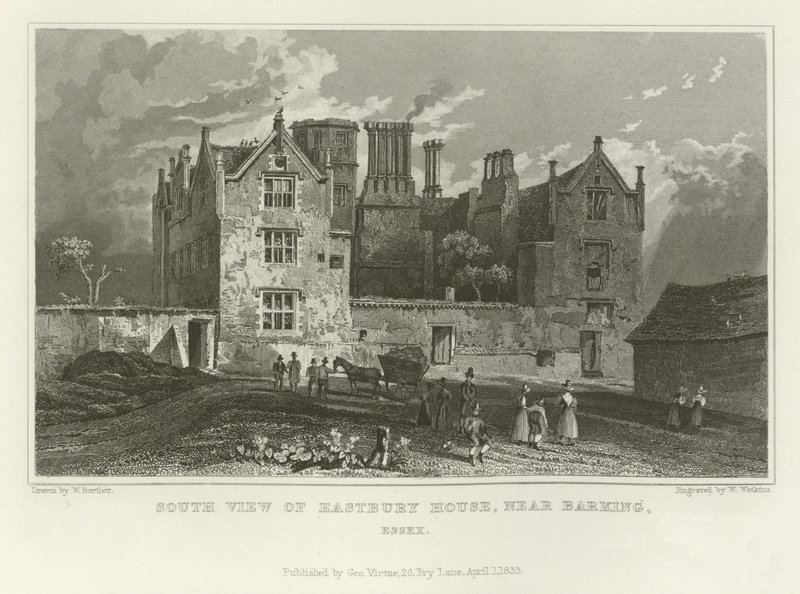South View of Eastbury House, near Barking, Essex by William Henry Bartlett