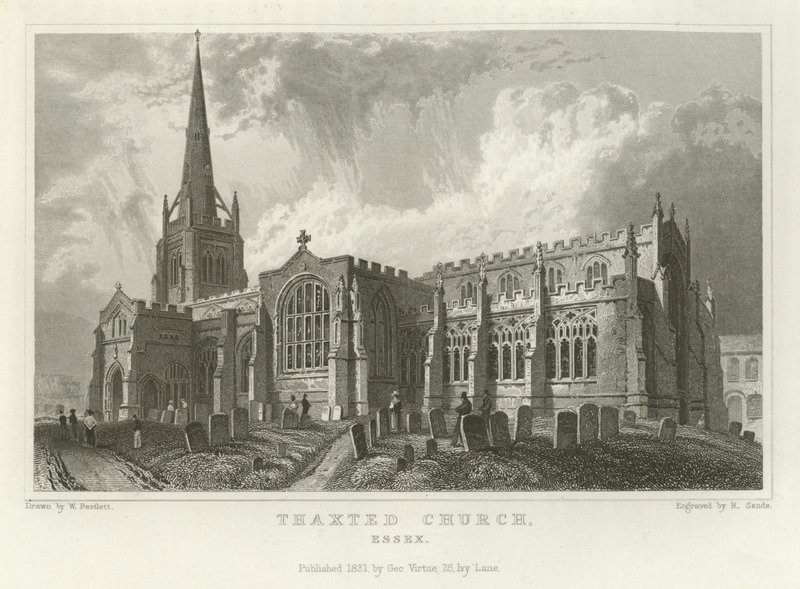Thaxted Church, Essex by William Henry Bartlett