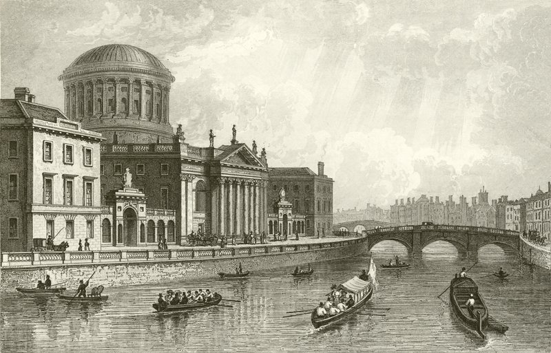 The Four Law Courts, Dublin by William Henry Bartlett