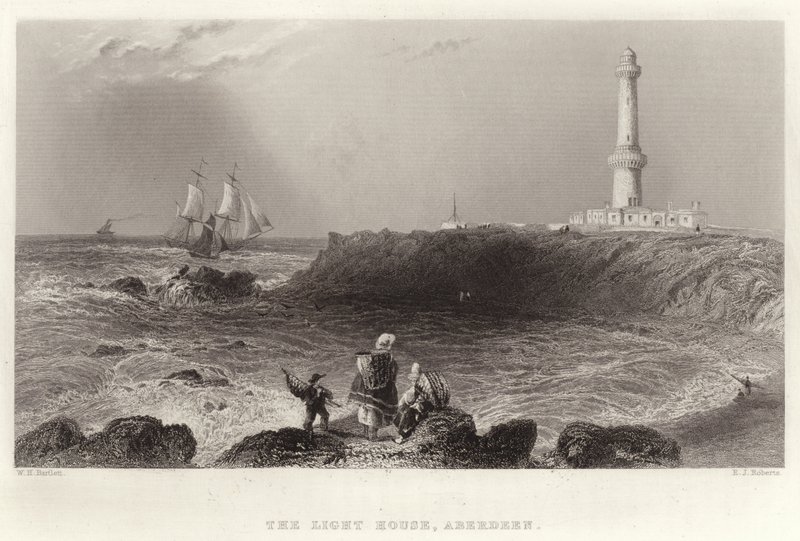 The Light House, Aberdeen by William Henry Bartlett