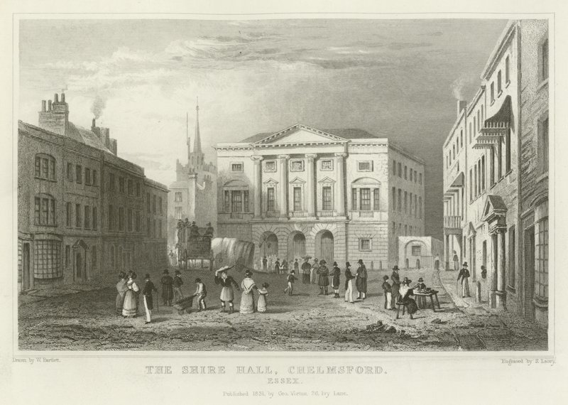 The Shire Hall, Chelmsford, Essex by William Henry Bartlett