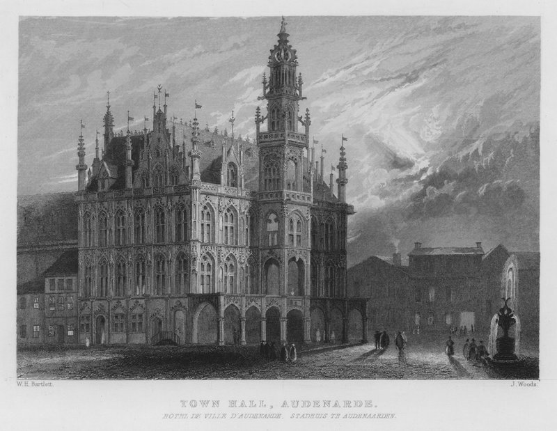 Town Hall, Audenarde by William Henry Bartlett