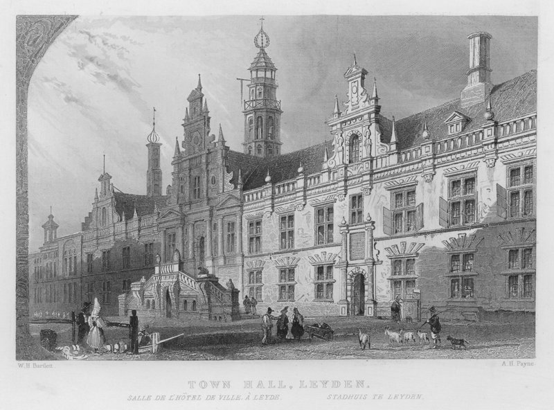 Town Hall, Leyden by William Henry Bartlett
