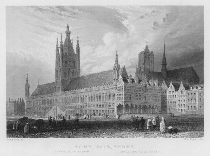Town Hall, Ypres by William Henry Bartlett