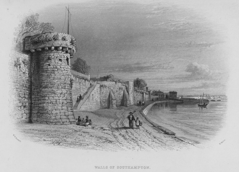 Walls of Southampton by William Henry Bartlett