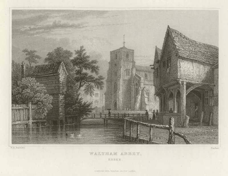 Waltham Abbey, Essex by William Henry Bartlett
