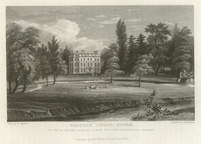 Writtle Lodge, Essex, the Seat of Vicesimus Knox, Esquire by William Henry Bartlett