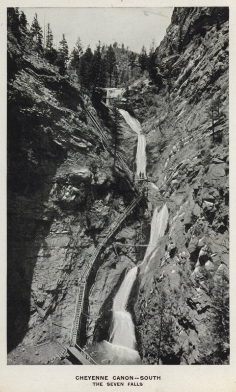 Canyons of Colorado: Cheyenne Canyon, South, The Seven Falls by William Henry Jackson