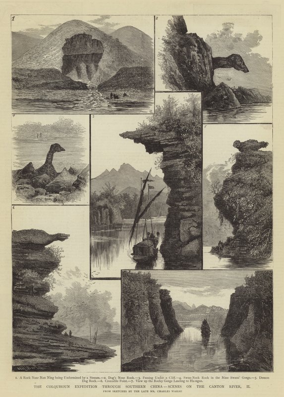 The Colquhoun Expedition through Southern China, Scenes on the Canton River, II by William Henry James Boot