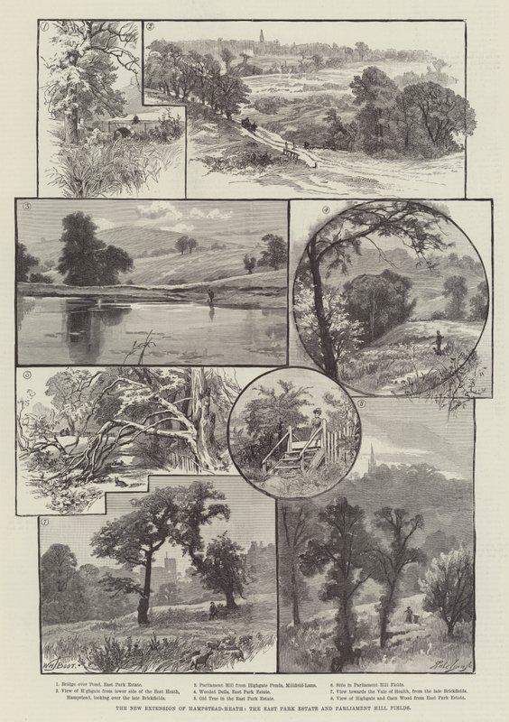 The New Extension of Hampstead-Heath, the East Park Estate and Parliament Hill Fields by William Henry James Boot