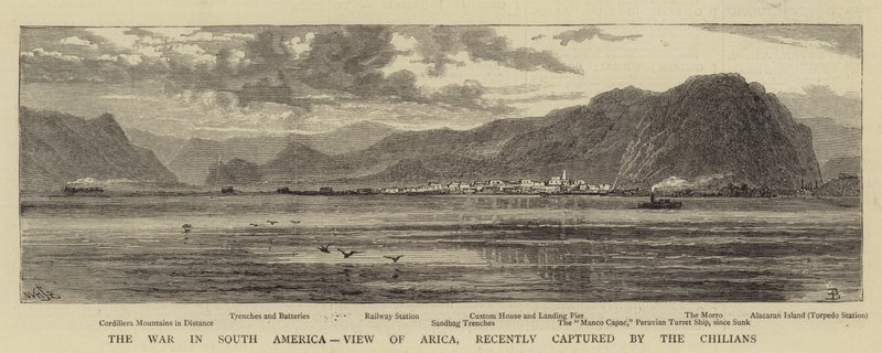 The War in South America, View of Arica, Recently Captured by the Chilians by William Henry James Boot