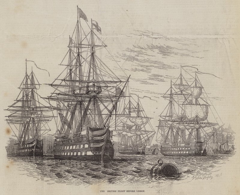 The British Fleet before Lisbon by William Henry Pike