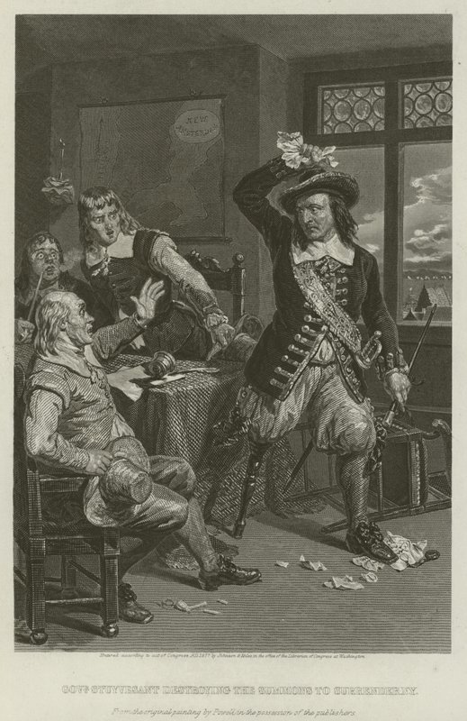 Governor Stuyvesant destroying the summons to surrender New York, 1664 by William Henry Powell