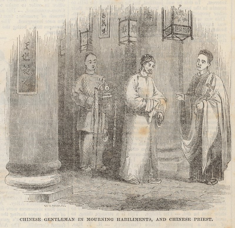 Chinese gentleman in mourning habiliments and Chinese priest by William Henry Prior
