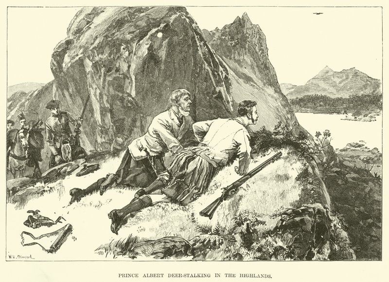 Prince Albert Deer-Stalking in the Highlands by William Heysham (after) Overend