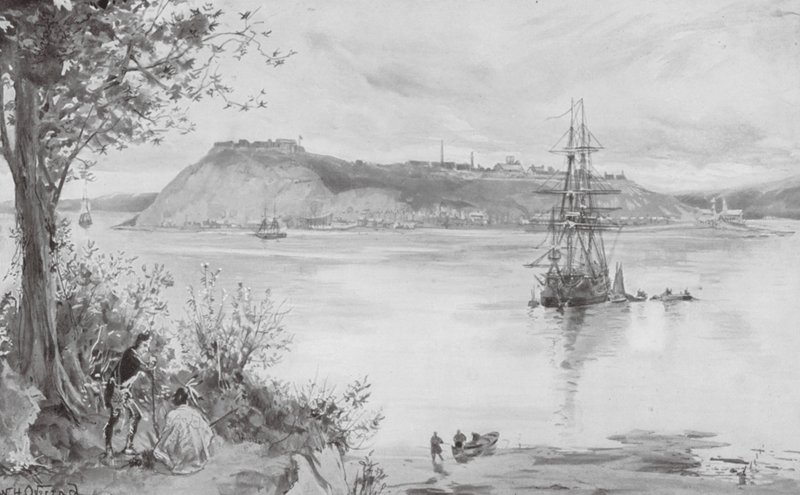 View of the Town and Fortress of Quebec, AD 1759 by William Heysham (after) Overend