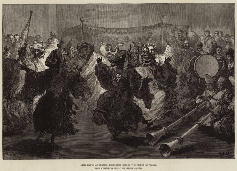 Lama Dance at Jummoo, Performed Before the Prince of Wales by William Heysham Overend