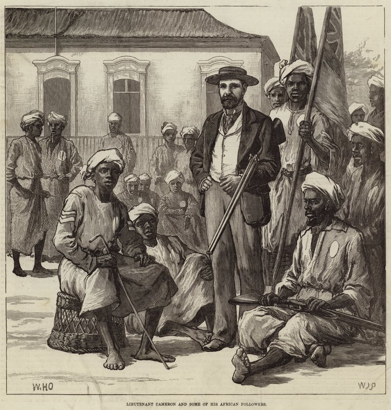 Lieutenant Cameron and some of his African Followers by William Heysham Overend