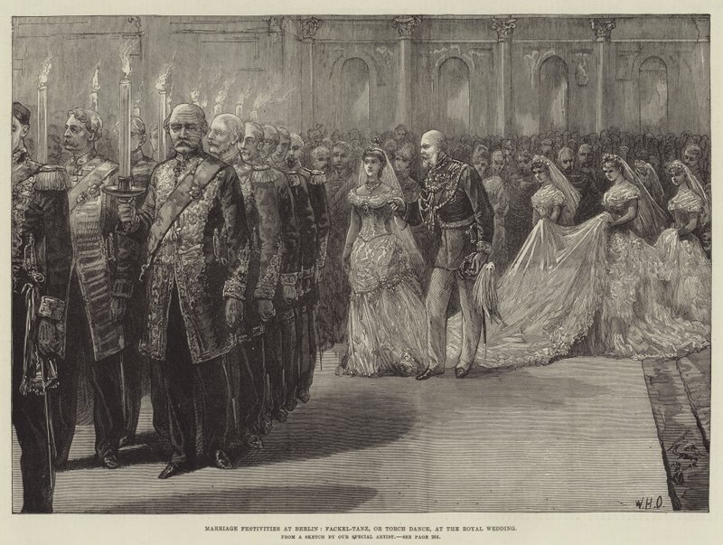 Marriage Festivities at Berlin, Fackel-Tanz, or Torch Dance, at the Royal Wedding by William Heysham Overend