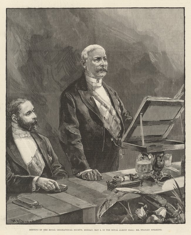 Meeting of the Royal Geographical Society, Monday, 5 May, in the Royal Albert Hall, Mr Stanley Speaking by William Heysham Overend