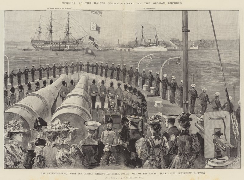 Opening of the Kaiser Wilhelm Canal by the German Emperor by William Heysham Overend
