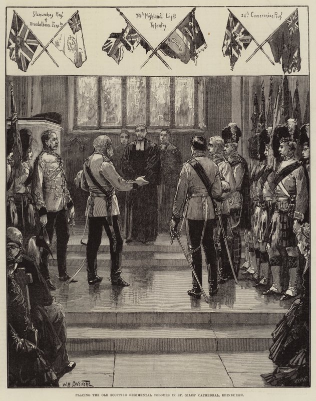 Placing the Old Scottish Regimental Colours in St Giles