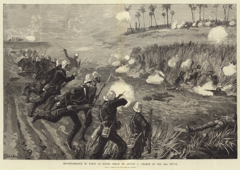 Reconnaissance in Force at Kindji Osman on 5 August, Charge of the 60th Rifles by William Heysham Overend