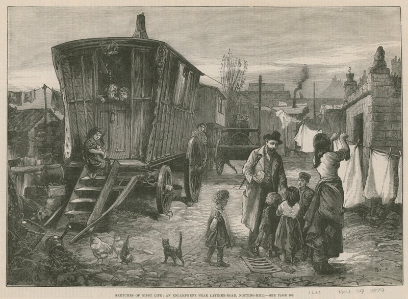 Sketches of Gipsy Life; An Encampment Near Latimer Road, Notting Hill by William Heysham Overend