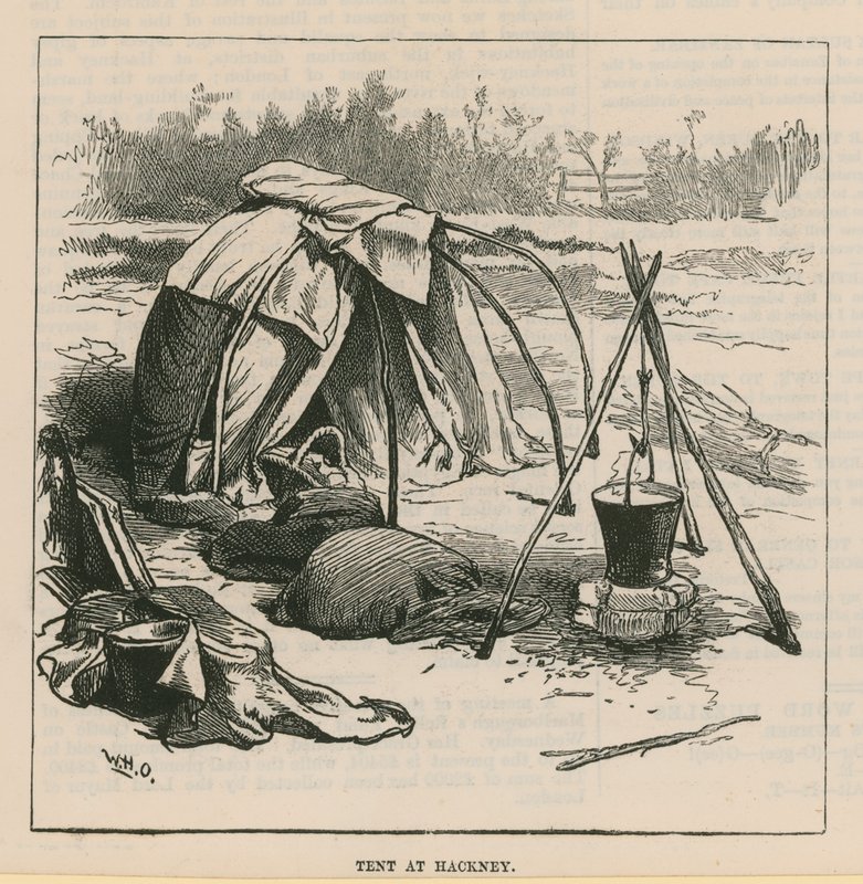 Sketches of Gypsy Life; Tent at Hackney by William Heysham Overend