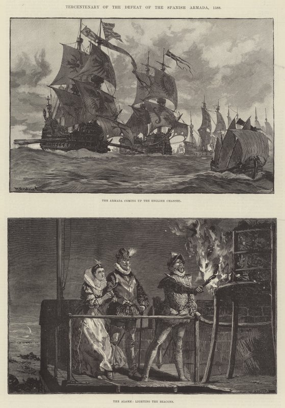 Tercentenary of the Defeat of the Spanish Armada, 1588 by William Heysham Overend