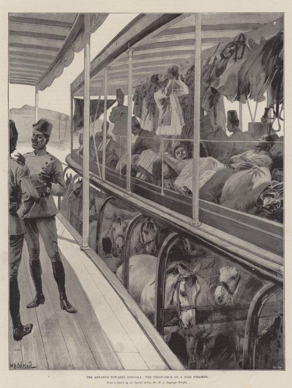 The Advance towards Dongola, the Troop-Deck of a Nile Steamer by William Heysham Overend