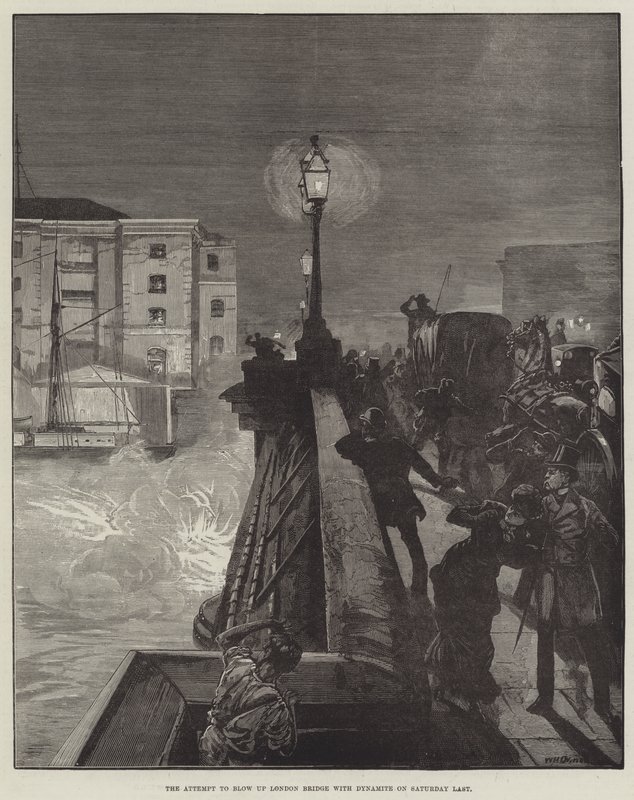 The Attempt to blow up London Bridge with Dynamite on Saturday Last by William Heysham Overend